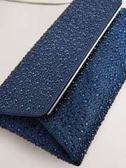 Navy Clutch Bag with Detachable Chain - Image 5 of 5