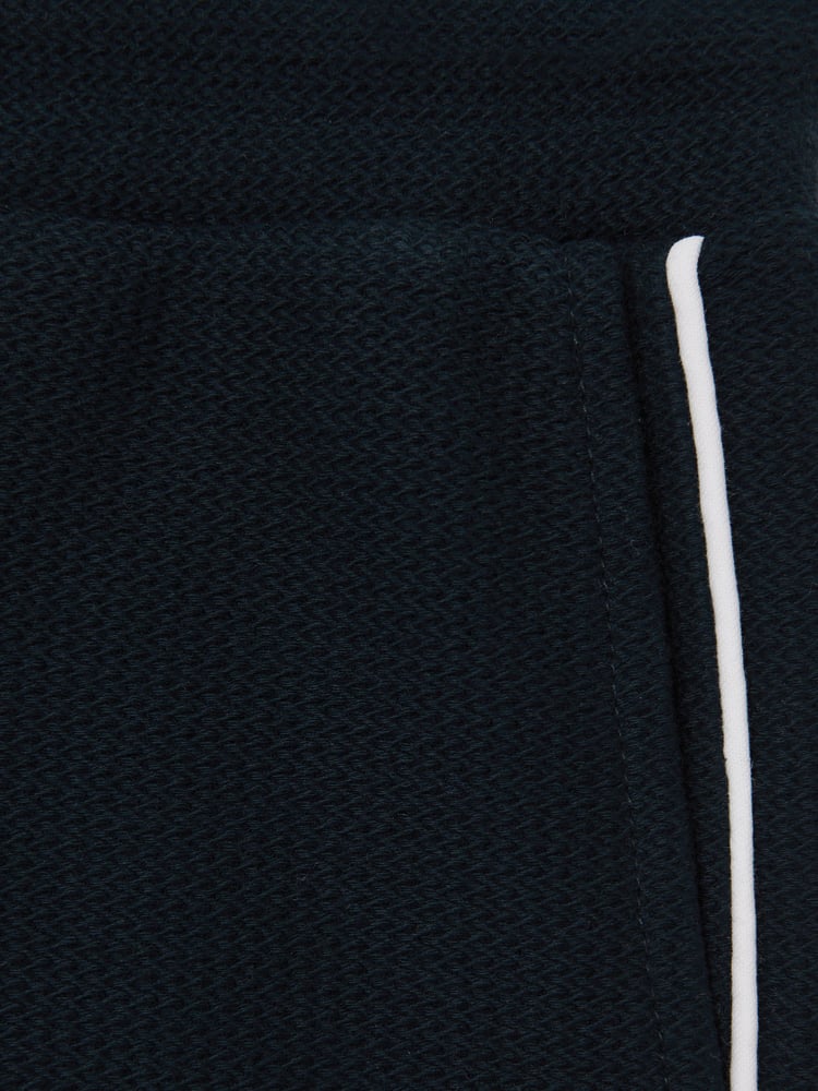 Reiss Navy Pinta 3-9 yrs Cotton Textured Piped Shorts - Image 4 of 4