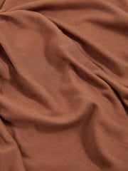 Reiss Brown Aaliyah Ruched Jersey Midi Dress - Image 7 of 7