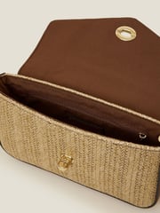 Accessorize Gold Metallic Raffia Cross-Body Bag - Image 2 of 2