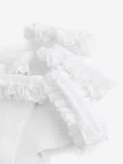 Clarks White Girls Frill School Socks 5 Pack - Image 7 of 8