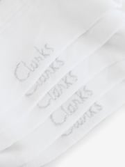 Clarks White Girls Frill School Socks 5 Pack - Image 8 of 8