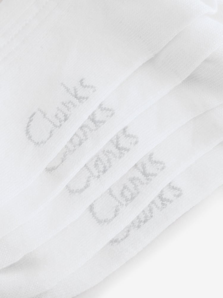 Clarks White Girls Frill School Socks 5 Pack - Image 8 of 8