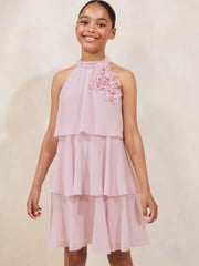 Lipsy Lilac Purple Mini Corsage Occasion Dress (5-16yrs) - Image 1 of 4