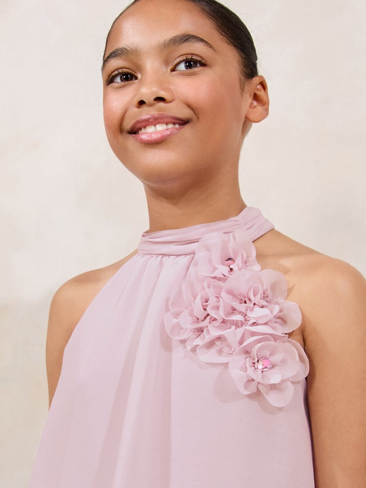 Lipsy Lilac Purple Mini Corsage Occasion Dress (5-16yrs) - Image 2 of 4