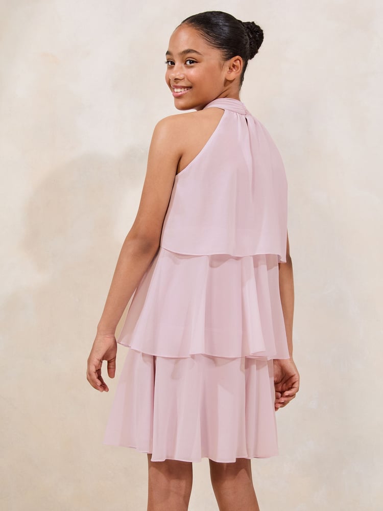 Lipsy Lilac Purple Mini Corsage Occasion Dress (5-16yrs) - Image 4 of 4