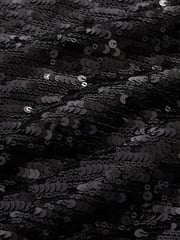 Black Sequin V-Neck Sleeveless Top - Image 7 of 7