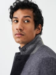 Crew Clothing Company Blue Fortescue Linen Blazer - Image 4 of 5