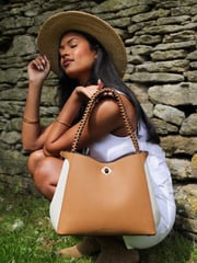 Braun - Luella Grey Adriana Woven Handle Hobo Bag - Bild 6 von 7