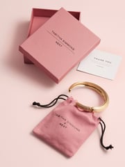 Gold Tone Tabitha Simmons x Next Bella Ridged Cuff Bracelet - Image 5 of 5