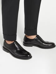 Dune London Black Wide Fit Solihull Oxford Shoes - Image 1 of 6