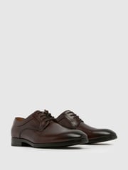 Schuh Rail Leather Derby Brown Shoes - Image 2 of 4
