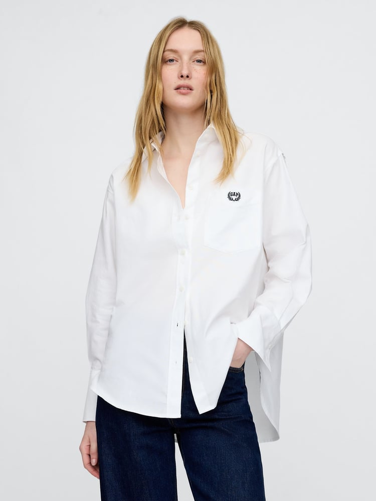 Gap White Oversized Shirt - Image 1 of 4