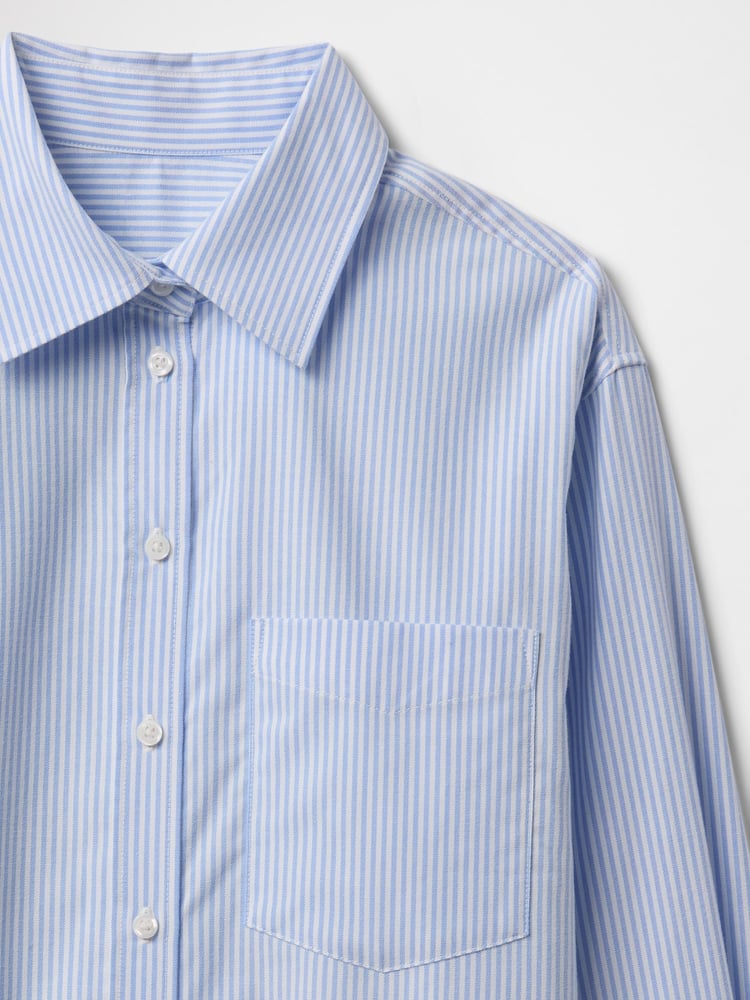 Gap Blue Stripe Oversized Shirt - Image 5 of 5 Gap Blue Stripe Oversized Shirt - Image 5 of 5