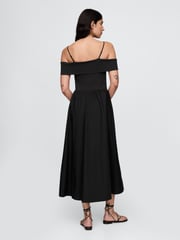 Gap Black Off-Shoulder Bardot Midi Dress - Image 2 of 5