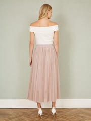 Yumi Pink Mesh Tulle Skirt - Image 2 of 4