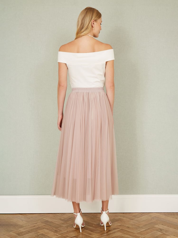 Yumi Pink Mesh Tulle Skirt - Image 2 of 4