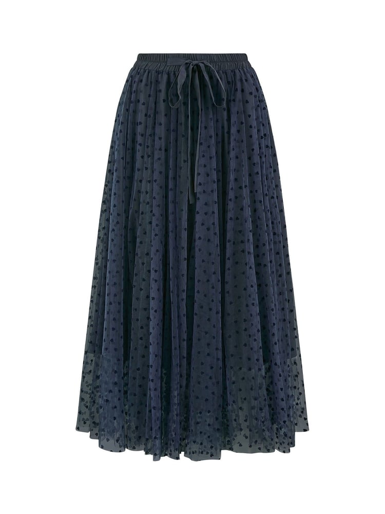 Yumi Blue Mesh Tulle Skirt - Image 5 of 5