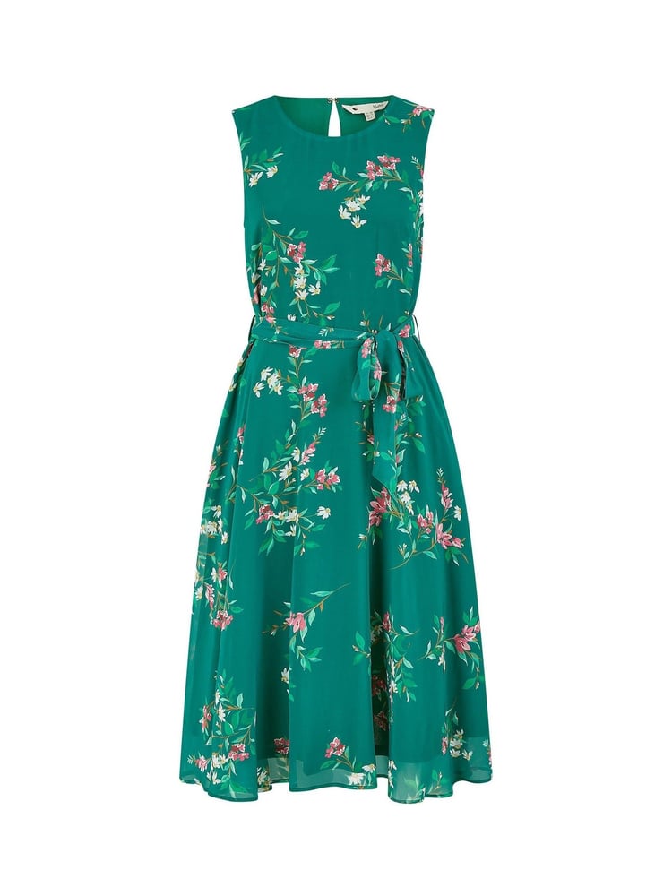 Yumi Green Daisy Print Skater Dress - Image 5 of 5