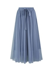 Yumi Light Blue Mesh Tulle Skirt - Image 4 of 4