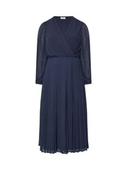 Yours Curve Blue London Dobby Wrap Dress With Bellow Sleeve - Image 5 of 5