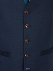 Antique Rogue Blue Blake Texture Waistcoat - Image 3 of 3
