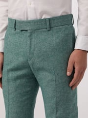Antique Rogue Green Herringbone Tweed Trousers - Image 2 of 2