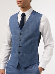 Antique Rogue Blue Check Waistcoat - Image 2 of 2