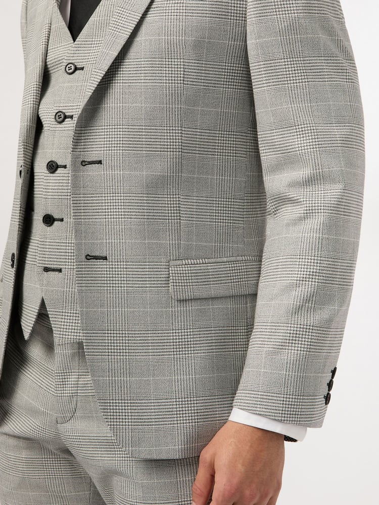 Antique Rogue Grey Check Jacket - Image 5 of 5