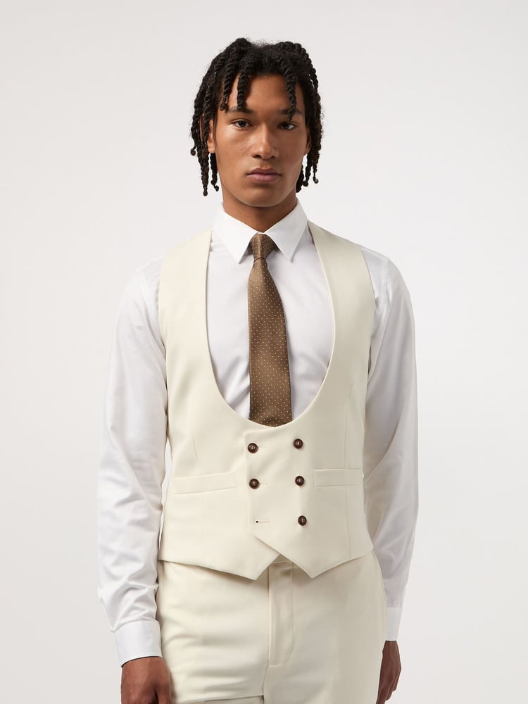 Antique Rogue Cream Blake Waistcoat - Image 1 of 2
