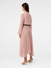 Forever New Pink Gabriella Textured Midi Dress - Image 2 of 4