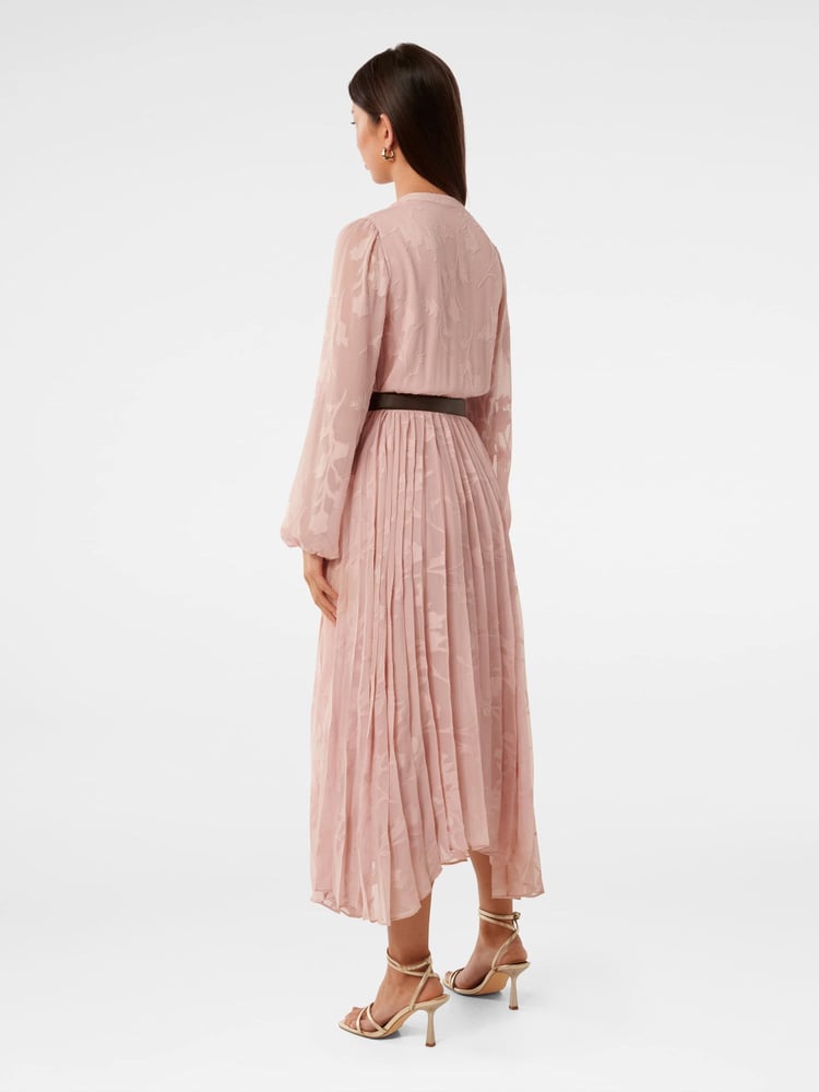 Forever New Pink Gabriella Textured Midi Dress - Image 2 of 4