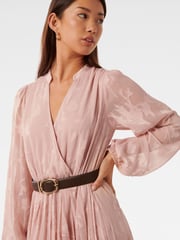 Forever New Pink Gabriella Textured Midi Dress - Image 3 of 4