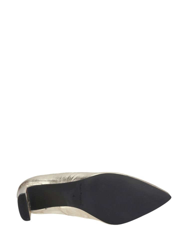Hush Puppies Gold Olivia Leather Court Sandals - Image 4 of 4