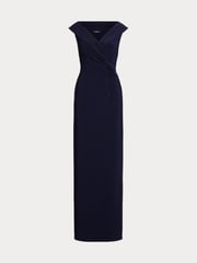 Lauren Ralph Lauren Navy Leondias Sleeveless Gown 100% Cotton Dress - Image 8 of 9
