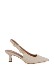 Novo Natural Indi Bow Low Heel Point Slingback Courts - Image 4 of 7
