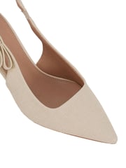 Novo Natural Indi Bow Low Heel Point Slingback Courts - Image 7 of 7