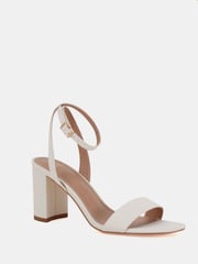 Novo White Martinez Block Heel Sandals - Image 3 of 6
