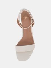 Novo White Wide Fit Martinez Block Heel Sandals - Image 5 of 6
