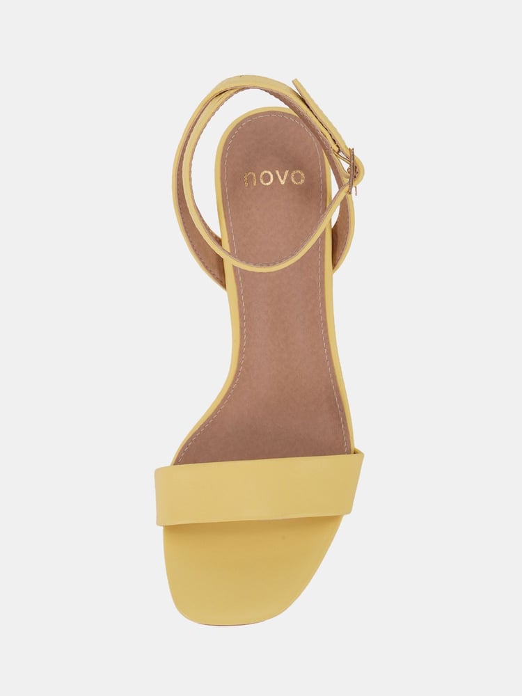 Novo Yellow Martinez Block Heel Sandals - Image 2 of 7 Novo Yellow Martinez Block Heel Sandals - Image 2 of 7