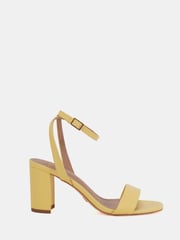 Novo Yellow Martinez Block Heel Sandals - Image 5 of 7