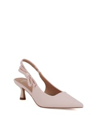 Novo Pink Wide Fit Indi Bow Low Heel Point Slingback Courts - Image 4 of 7