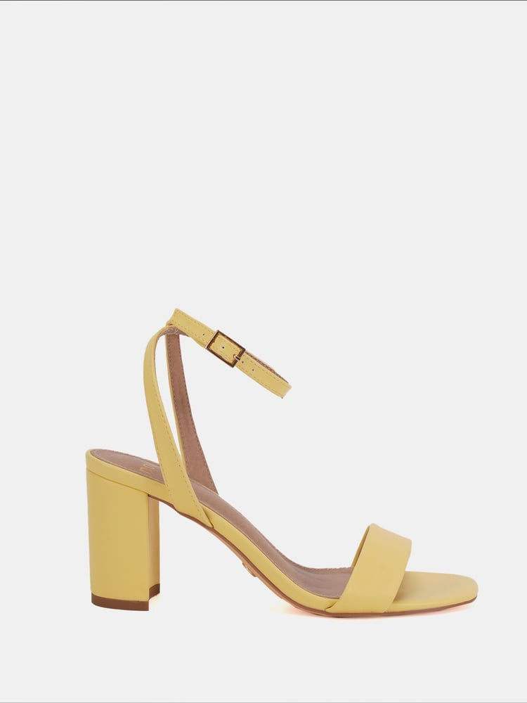 Novo Yellow Wide Fit Martinez Block Heel Sandals - Image 2 of 7 Novo Yellow Wide Fit Martinez Block Heel Sandals - Image 2 of 7