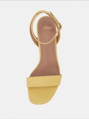 Novo Yellow Wide Fit Martinez Block Heel Sandals - Image 5 of 7