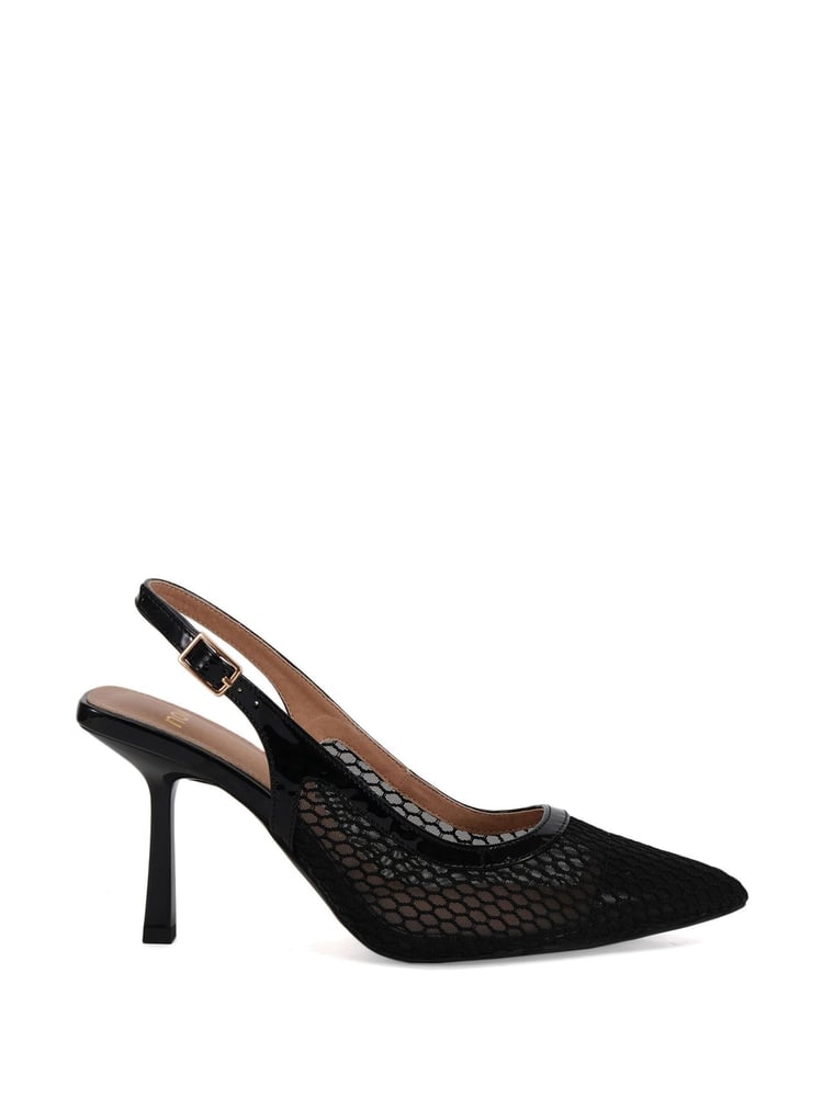 Novo Black Ilona Mesh Point Slingback Courts - Image 2 of 6 Novo Black Ilona Mesh Point Slingback Courts - Image 2 of 6