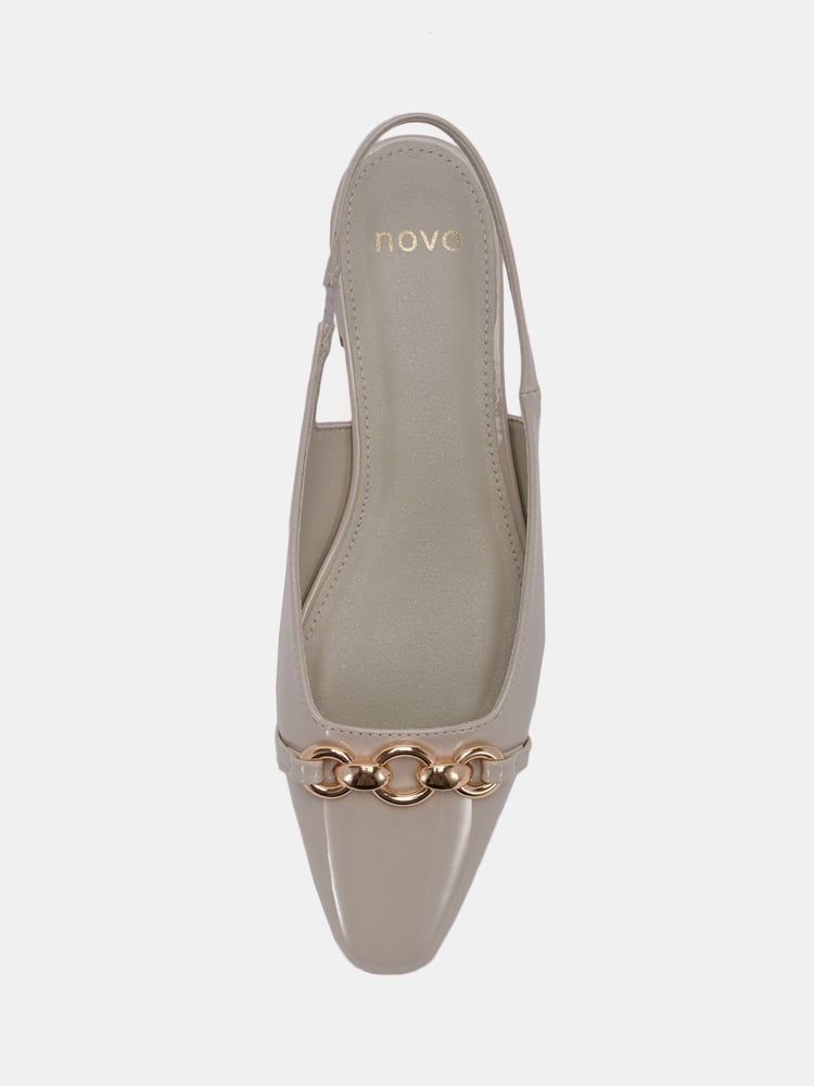 Novo Cream Colish Hardware Slingback Flats - Image 6 of 6 Novo Cream Colish Hardware Slingback Flats - Image 6 of 6