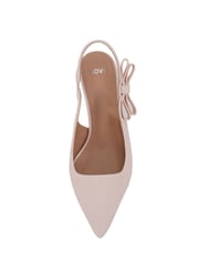 Novo Pink Indi Bow Low Heel Point Slingback Courts - Image 6 of 7