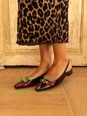 Novo Black Colish Hardware Slingback Flats - Image 1 of 6
