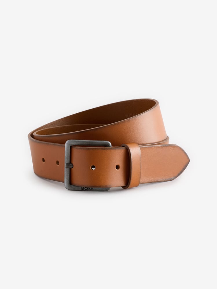 BOSS Brown Logo Belt - Image 1 of 3 BOSS Brown Logo Belt - Image 1 of 3