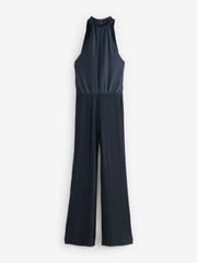 BOSS Blue Halterneck Pleated Jumpsuit - Image 5 of 5